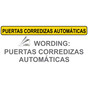 Automatic Sliding Doors Spanish Label NHS-13954