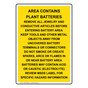 Portrait Area Contains Plant Batteries Remove Sign NHEP-29686