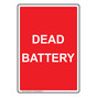 Portrait Dead Battery Sign NHEP-29722