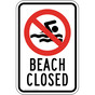 Beach Closed Sign for Recreation PKE-17052