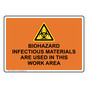 Biohazard Infectious Materials Are Sign With Symbol NHE-26817