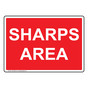 Sharps Area Sign NHE-26834