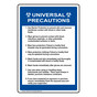 Universal Precautions Sign for Hazmat NHE-8537
