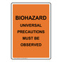 Portrait Biohazard Universal Precautions Must Sign NHEP-26821