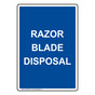 Portrait Razor Blade Disposal Sign NHEP-26831