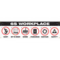Black and Red 6S Workplace Safety Banner