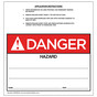 ANSI Danger Hazard Name Date Barricade Label CS848645