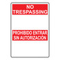 No Trespassing Sign NOTRES-b-TEXT-ONLY-P_BLANK Custom Blank