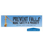 Blue Prevent Falls Make Safety A Priority Banner with Crane