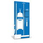 Blue Clean and Mop Shadow Board with White Shadows