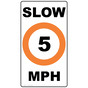 Slow 5 Mph Label for Recreation NHE-17777