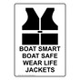 Portrait Boat Smart Boat Safe Wear Sign With Symbol NHEP-17189