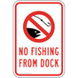 No Fishing From Dock Sign for Recreation PKE-17103
