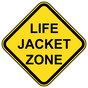 Life Jacket Zone Sign for Recreation PKE-17766