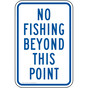 No Fishing Beyond This Point Sign TRE-13595