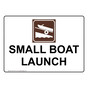 Small Boat Launch Sign With Symbol NHE-37573