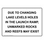 Due To Changing Lake Levels Holes In The Launch Sign NHE-37589