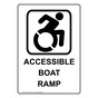 Portrait Accessible Boat Ramp Sign With Dynamic Accessibility Symbol NHEP-37574