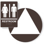 White on Dark Brown California Title 24 Unisex Restroom Sign Set RRE-110_DCT_Title24Set_White_on_DarkBrown