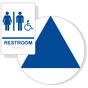 Blue on White California Title 24 Accessible Unisex Restroom Sign Set RRE-120_DCT_Title24Set_Blue_on_White