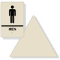 Almond on Black California Title 24 Men's Restroom Sign Set RRE-145_DT_Title24Set_Black_on_Almond
