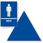 White on Blue California Title 24 Men's Restroom Sign Set RRE-145_DT_Title24Set_White_on_Blue