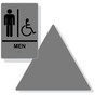 Gray on Black California Title 24 Accessible Men's Restroom Sign Set RRE-150_DT_Title24Set_Black_on_Gray