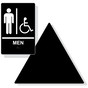 Black on White California Title 24 Accessible Men's Restroom Sign Set RRE-150_DT_Title24Set_White_on_Black