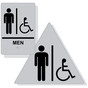 Silver ADA Braille Accessible MEN Restroom Sign Set RRE-150_DTS_Set_Black_on_Silver