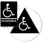 Black ADA Braille ACCESSIBLE Unisex Restroom Sign Set RRE-190_DCTS_Set_White_on_Black