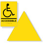 Yellow on Black California Title 24 Accessible Men's Restroom Sign Set RRE-190_DT_Title24Set_Black_on_Yellow