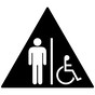 Black Accessible Men's Restroom Door Sign with Symbol RR-150_DTS_White_on_Black