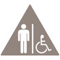 Taupe Accessible Men's Restroom Door Sign with Symbol RR-150_DTS_White_on_Taupe