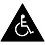 Black Accessible Men's Restroom Door Sign with Symbol RR-190_DTS_White_on_Black
