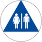 Blue Unisex Restroom Door Sign with Symbol RR-105_DCTS_White_on_Blue