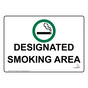 California Designated Smoking Area Sign NHE-7158-California