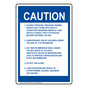 California Spa Rules Caution Sign NHE-17375-California