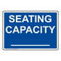 Seating Capacity____ Sign NHE-26913