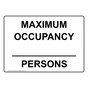 Custom Maximum Occupancy-Persons Sign NHE-8249