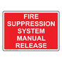 Fire Suppression System Manual Release Sign NHE-26928