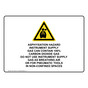 Asphyxiation Hazard Instrument Supply Sign With Symbol NHE-31205