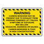 Warning Carbon Monoxide May Be Present Due To Sign NHE-31319