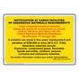 Carriage by Aircraft Passenger Facilities Hazmat Requirements Sign NHE-13014