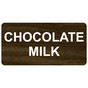 Walnut Engraved CHOCOLATE MILK Sign EGRE-16822_White_on_Walnut