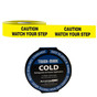 CAUTION WATCH YOUR STEP Tough-Mark Cold Message Floor Tape - 50 Ft.