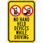No Hand Held Devices While Driving Sign PKE-25755