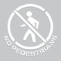 20 inch No Pedestrians Stencil 40SS246