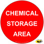 Chemical Storage Area Floor Label