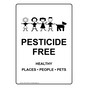 Portrait Pesticide Free Healthy Sign With Symbol NHEP-27296