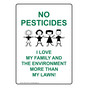 Portrait No Pesticides I Love My Sign With Symbol NHEP-27304